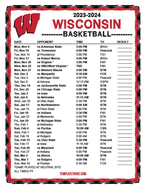 Wisconsin Badgers 2024 Schedule - maxie bethanne