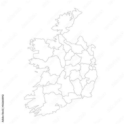 Ireland political map of administrative divisions Stock Vector | Adobe ...