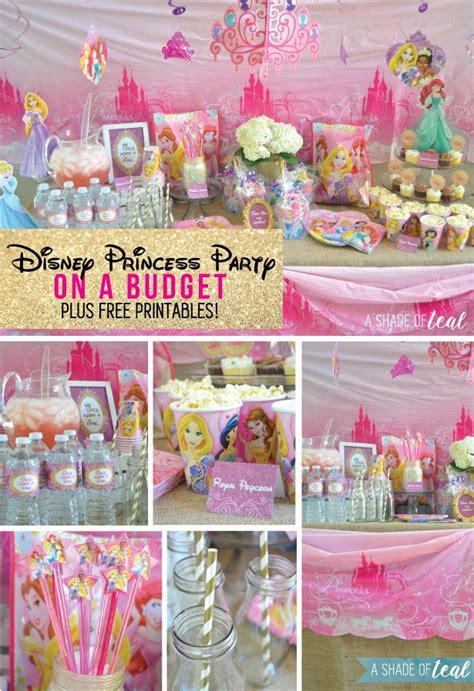 A Disney Princess Party on a Budget, plus free Printables! | Princess ...