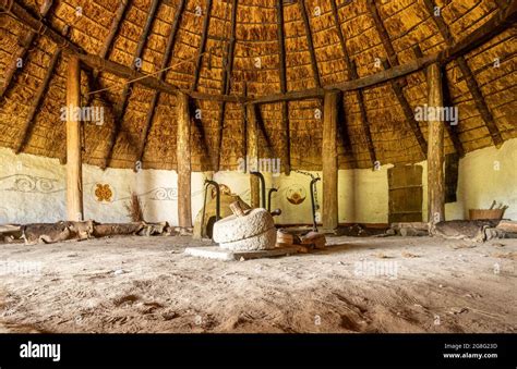 Interior of reconstructed roundhouse hi-res stock photography and images - Alamy