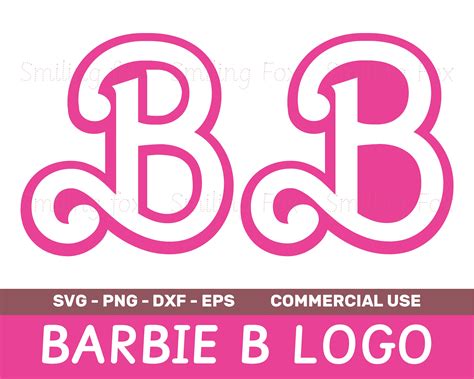 Barbie B Logo Pink Birthday Girl Svg Eps Png Dxf - Etsy