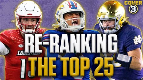 Re-ranking the AP Top 25 College Football Poll! Notre Dame & Louisville ...