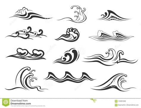 Ocean Waves Clip Art Black And White