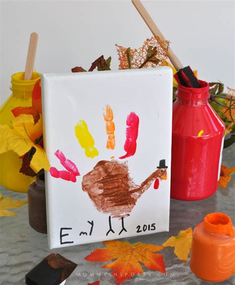 Cute Turkey Hand Print + 25 Thanksgiving Crafts for Kids