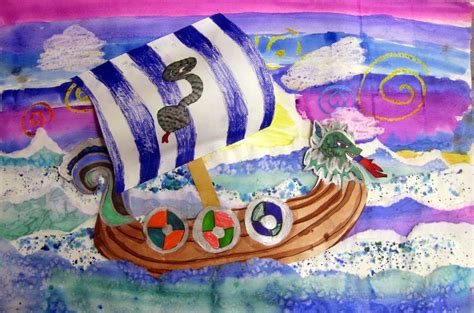 Cassie Stephens: In the Artroom: 4th Grade Viking Ships