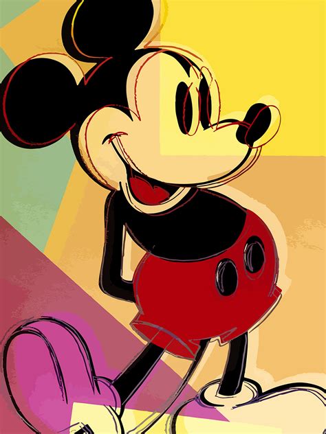 Mickey Mouse Andy Warhol Wall Pop Art Print V3