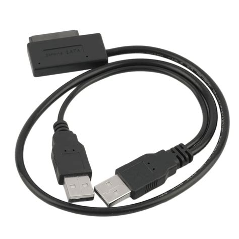 Portable Size Notebook CD ROM Cable Simple Operation USB 2.0 TO SATA 7+6 CD ROM Cable For ...