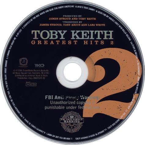 Carátula Cd de Toby Keith - Greatest Hits 2 - Portada