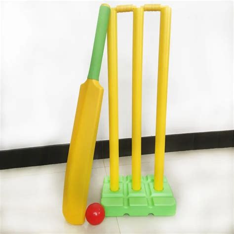 Cricket Practice Pe Material Cricket Bat Multicolor Cricket Kit - Buy ...