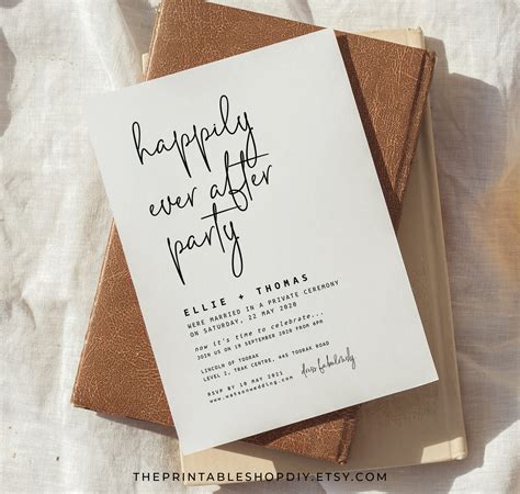 Happily Ever After Party Invitation Wedding Reception | ubicaciondepersonas.cdmx.gob.mx