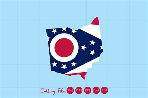 Ohio State with Flag Background Graphic by HD Art Workshop · Creative Fabrica