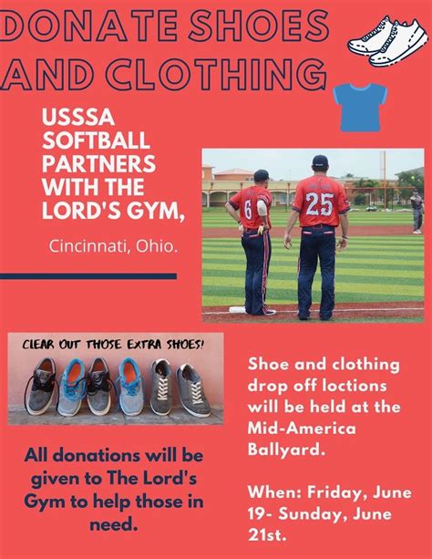 Sports Reach and Lord's Gym shoe and clothing donation drop off at Mid America Ballyard this ...