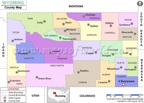 Look at the detailed #map of #Wyoming #county showing the major towns ...