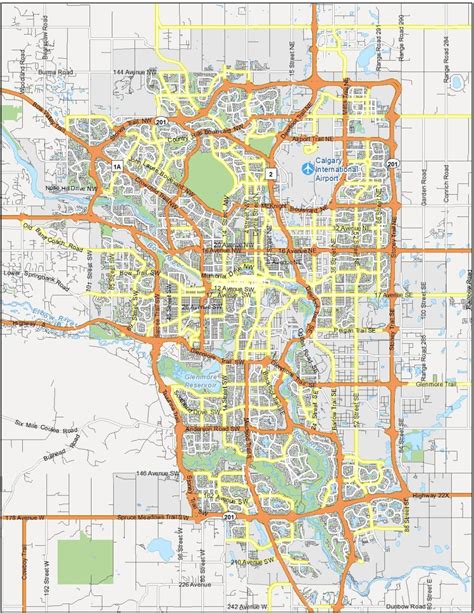 Map of Calgary, Canada - GIS Geography