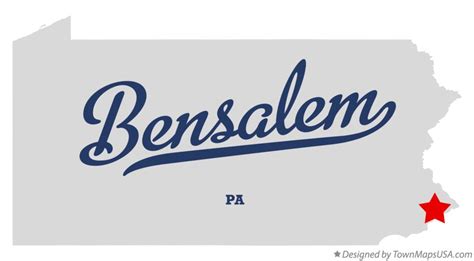 Map of Bensalem, PA, Pennsylvania