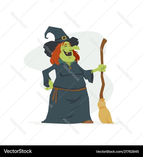 Witch - modern cartoon people characters isolated Vector Image