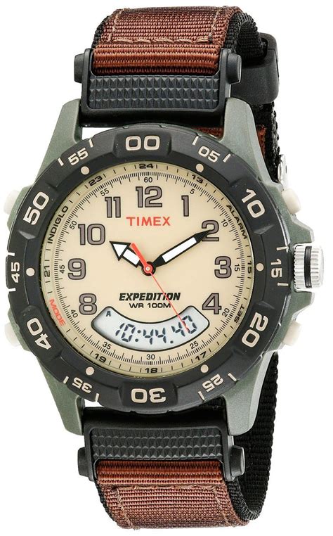 Timex Men's T45181 Expedition Resin Combo Brown Nylon Strap Watch Sport ...