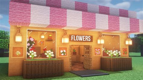 How to build a flower shop in Minecraft - YouTube