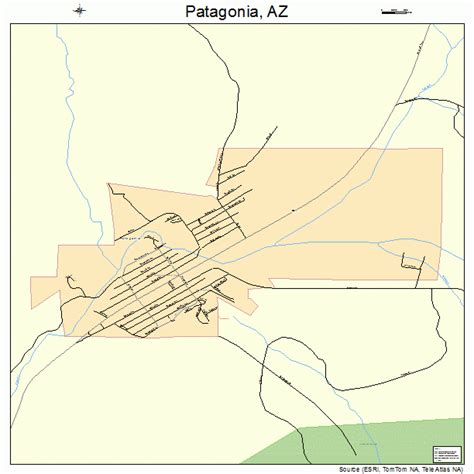 Patagonia Arizona Street Map 0453490