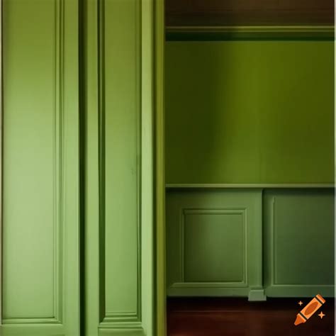 Minimalist green room interior design