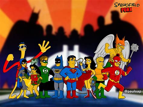 Springfield Punx: DC Comics Heroes Wallpaper