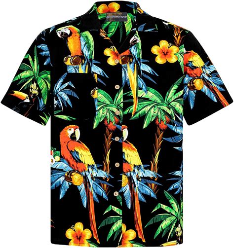 Men's Hawaiian Shirt | 100% Cotton | S - 8XL | Parrots | Birds | Hawaii Shirts | Mens hawaiian ...