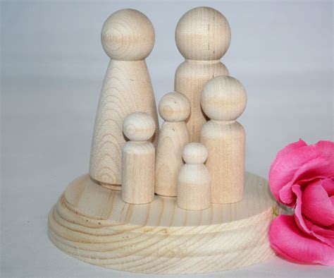 Wood Cake Toppers, Wooden Peg Dolls, Wood Bride and Groom, Cake Topper People, Rustic Wedding ...