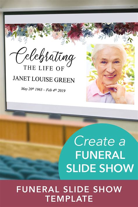 Celebration of Life Powerpoint Template FREE Funeral Program - Etsy UK ...