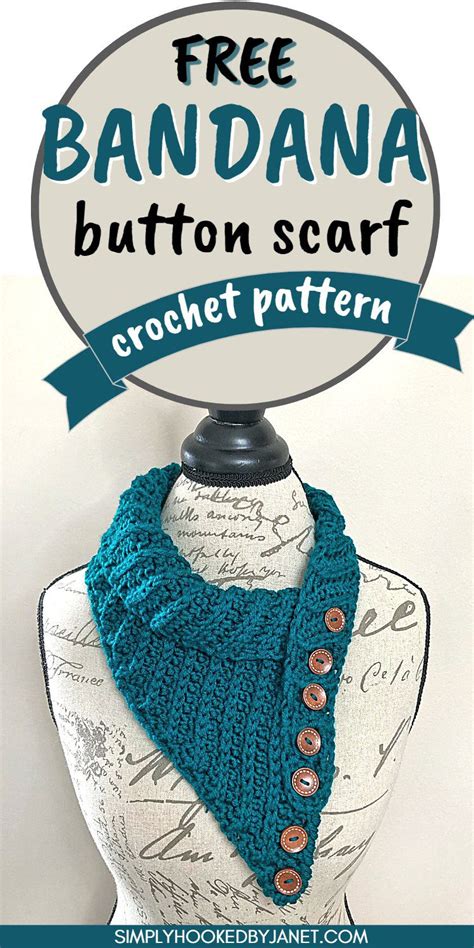 Crochet a Ribbed Bandana Scarf Free Pattern - Simply Hooked by Janet