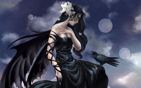 Crow Girl Fantasy Art wallpaper | 1920x1200 | #10245