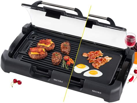 Smokeless Indoor Grill 1800-Watt Electric Griddle with Reversible 2 in ...