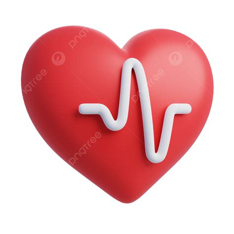 3d Icon Of Hospital Heart Health Care And Medical Concept, Heart, Pulse, Health PNG Transparent ...