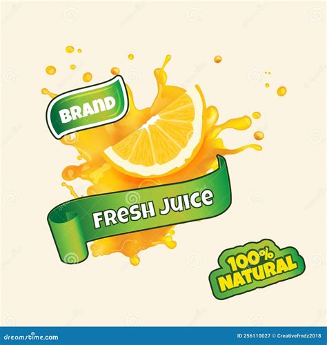 Orange Juice Splash Vector Art Stock Illustration - Illustration of logo, design: 256110027