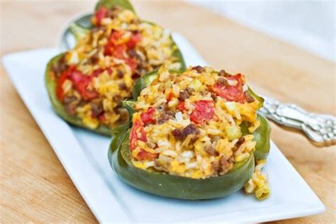 Stuffed Green Peppers With Cheese Recipe | CDKitchen.com