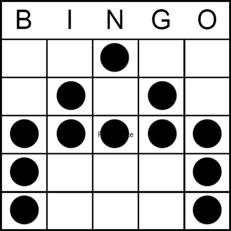 Bingo Game Pattern - Letter X