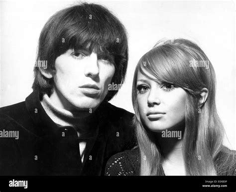 Portrait of Beatle George Harrison and wife Pattie Boyd Stock Photo, Royalty Free Image ...