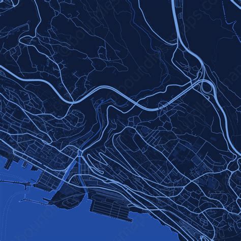 Rijeka - Dark Blue Vector Map | Boundless Maps