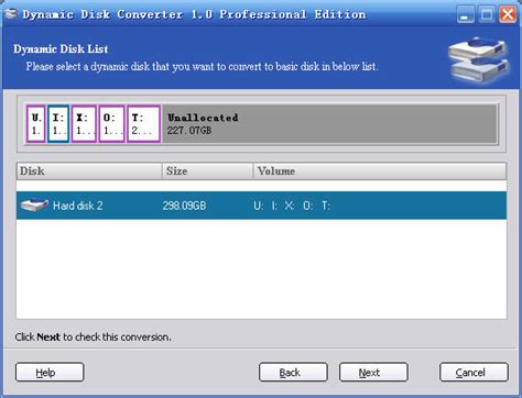 Dynamic Disk Converter can convert dynamic disks to basic disks