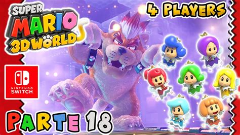 Super Mario 3D World Switch - ZERANDO 100% COM 4 JOGADORES #18 - YouTube