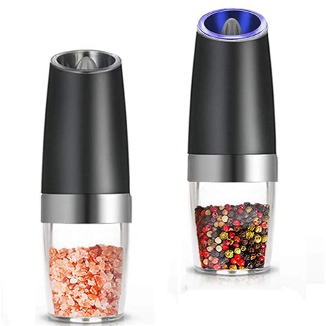 Botique Premium Gravity Electric Salt and Pepper Grinder Set of 2 ...