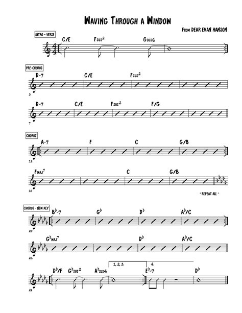 Waving Through a Window (Sheet Music)