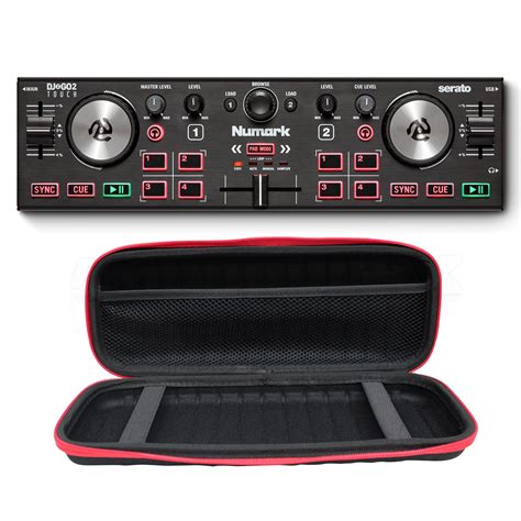 NUMARK DJ2GO2 TOUCH Bundle with Pocket DJ Controller + ProX Hard-Shell ...