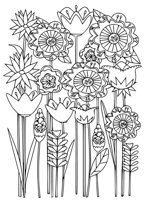 Free Printable Spring Flowers Coloring Pages Free - Infoupdate.org