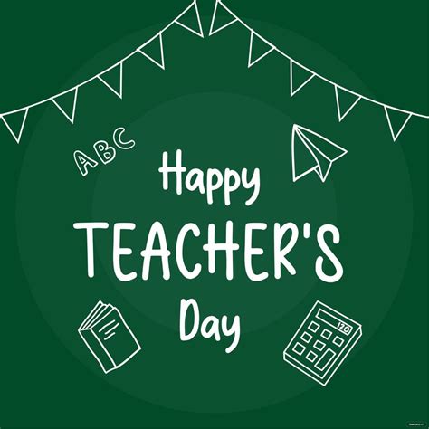 Happy Teacher Day Outline Clip Art in PSD, Illustrator, SVG, JPG, EPS, PNG - Download | Template.net