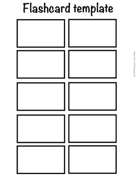 Flash Card Printable Template