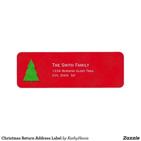 Christmas Return Address Label | Zazzle.com | Christmas return address labels, Address labels ...