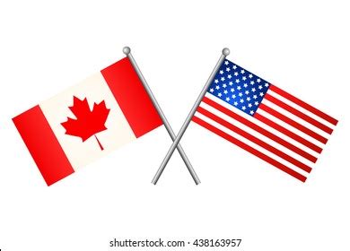 American Canadian Flags Vector Illustration Stock Vector (Royalty Free) 438163957 | Shutterstock