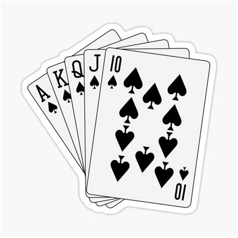 "Playing Cards - Royal Flush Spades" Sticker for Sale by Ashley Fricker ...