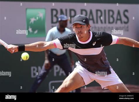 Alex De Minaur of Australia during day 2 of the 2023 French Open ...