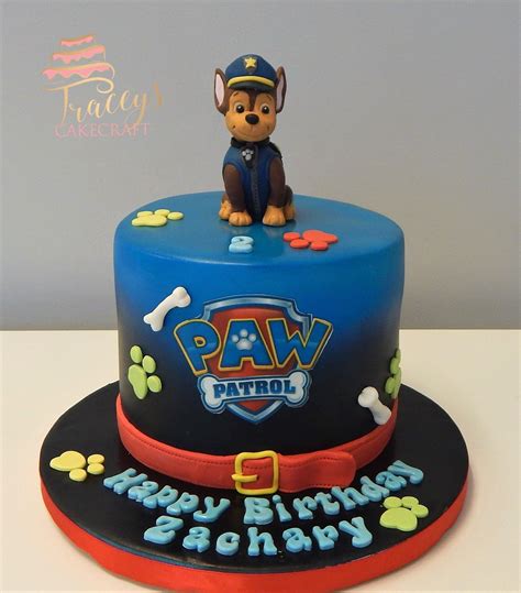 Paw Patrol cake with edible Chase | Paw patrol birthday party cake, Paw patrol birthday cake ...